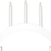 ABBE Batteridriven Träljusstake Båge 5L 32cm Vit