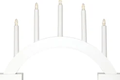ABBE Batteridriven Träljusstake Båge 5L 32cm Vit