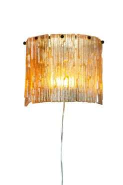 ABELONE Vägglampa 25cm Svart/Amber