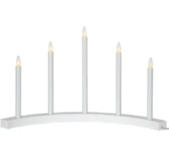 ACCENT Träljusstake 5L 36cm Vit