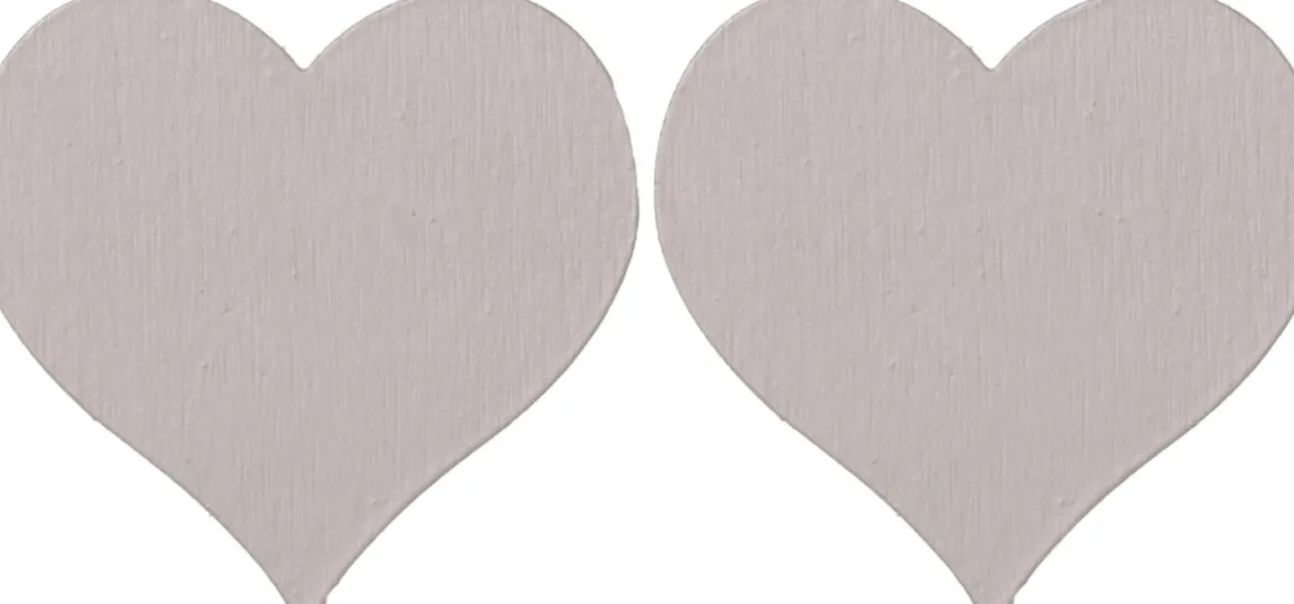 ACCESSORIZE Ljusmanschett 2-pack Hjärta Beige