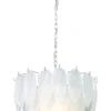 ADRIANA Taklampa 43cm Vit/Krom
