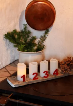 Advent LED Blockljus 4-pack Vit
