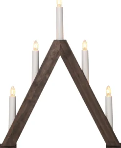 ALBO Ljusstake 5L 41cm Brunbetsad