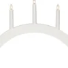 ALBO Träljusstake 5L 33cm Båge Vit