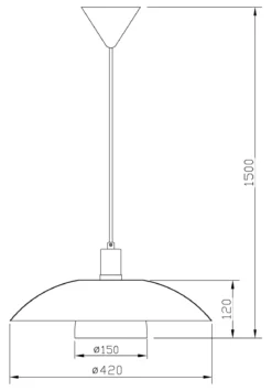 ALFA Taklampa 42cm Vit
