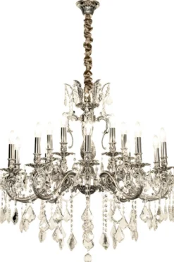 ALLINGTON Kristallkrona 15-Arm 86cm Antiksilver
