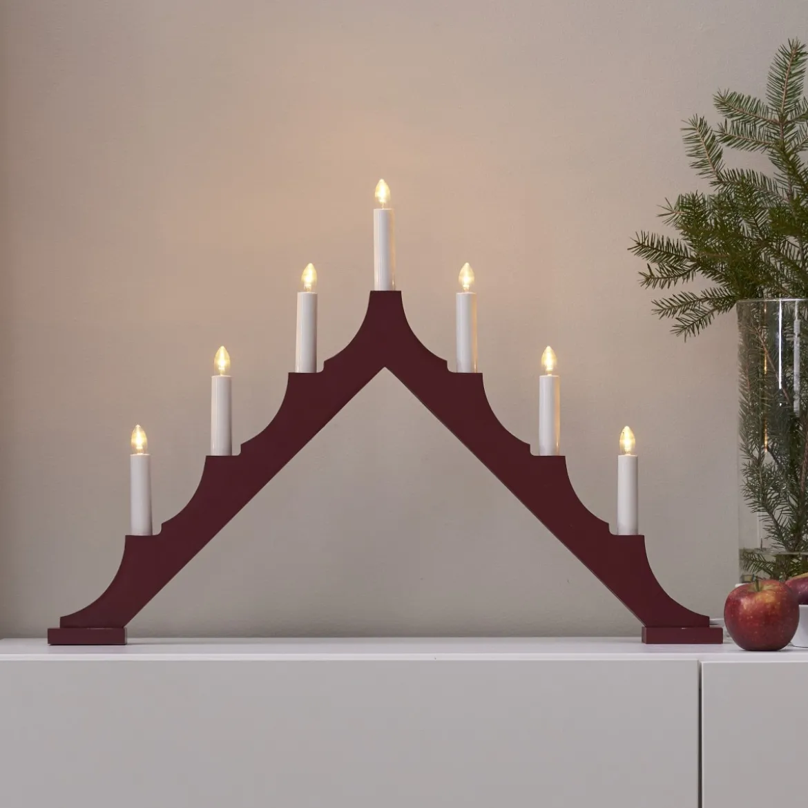 ALMA Ljusstake 40CM Röd