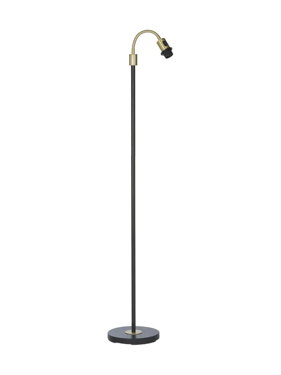 AMY Golvfot Flex 1-Arm 150cm Svart/Antikmässing