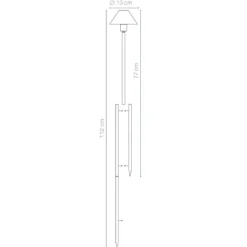 APOLLO FLEX Pollare 77cm Grå IP44