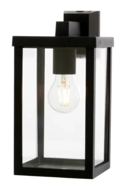 ARENDAL Vägglampa Ute 30,5cm Svart/Klar IP44