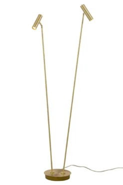 ARTIC Golvlampa LED Dubbel 137cm Matt Mässing