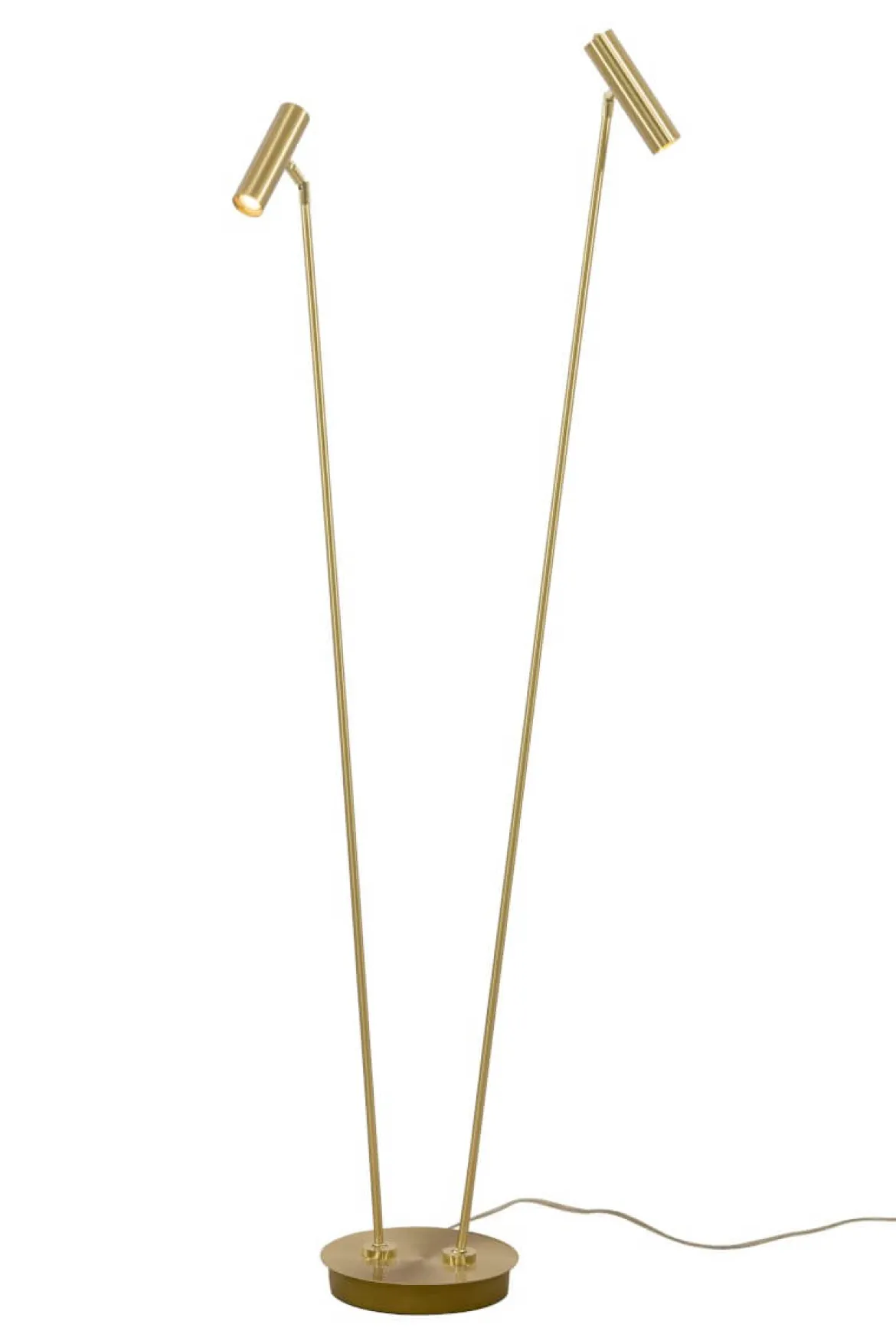 ARTIC Golvlampa LED Dubbel 137cm Matt Mässing