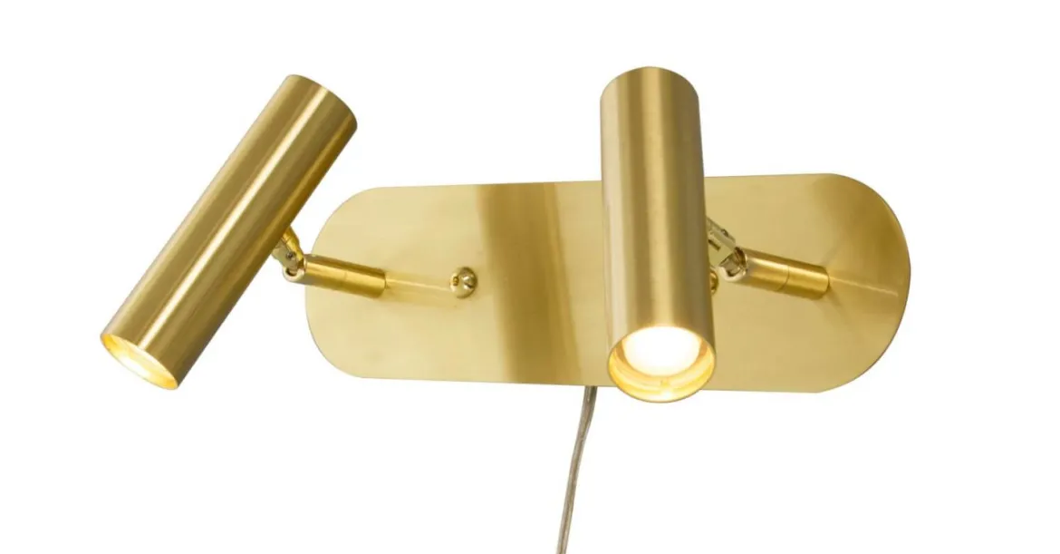 ARTIC Vägglampa LED Dubbel 30cm Matt Mässing