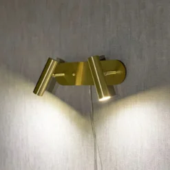 ARTIC Vägglampa LED Dubbel 30cm Matt Mässing