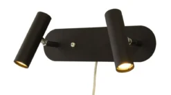 ARTIC Vägglampa LED Dubbel 30cm Svart/Krom