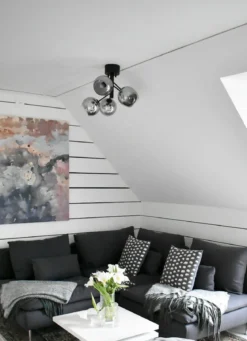 ATOM Plafond 5:a 48cm Svart/Rökgrå