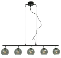 ATOM Taklampa 5:a Rak 114cm Svart/Rökgrå