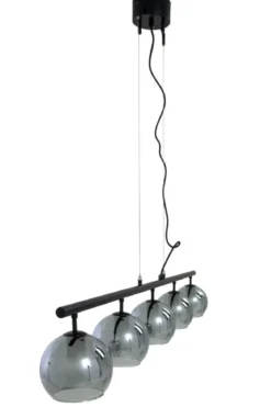 ATOM Taklampa 5:a Rak 114cm Svart/Rökgrå