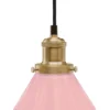 AUGUST Fönsterlampa Veckad 15cm Mässing/Rosa