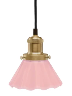 AUGUST Fönsterlampa Veckad 15cm Mässing/Rosa