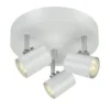BALDER Takspot Rund 3L 25cm Vit/Krom