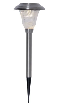 BARCELONA Solcells-pollare 41cm Silver