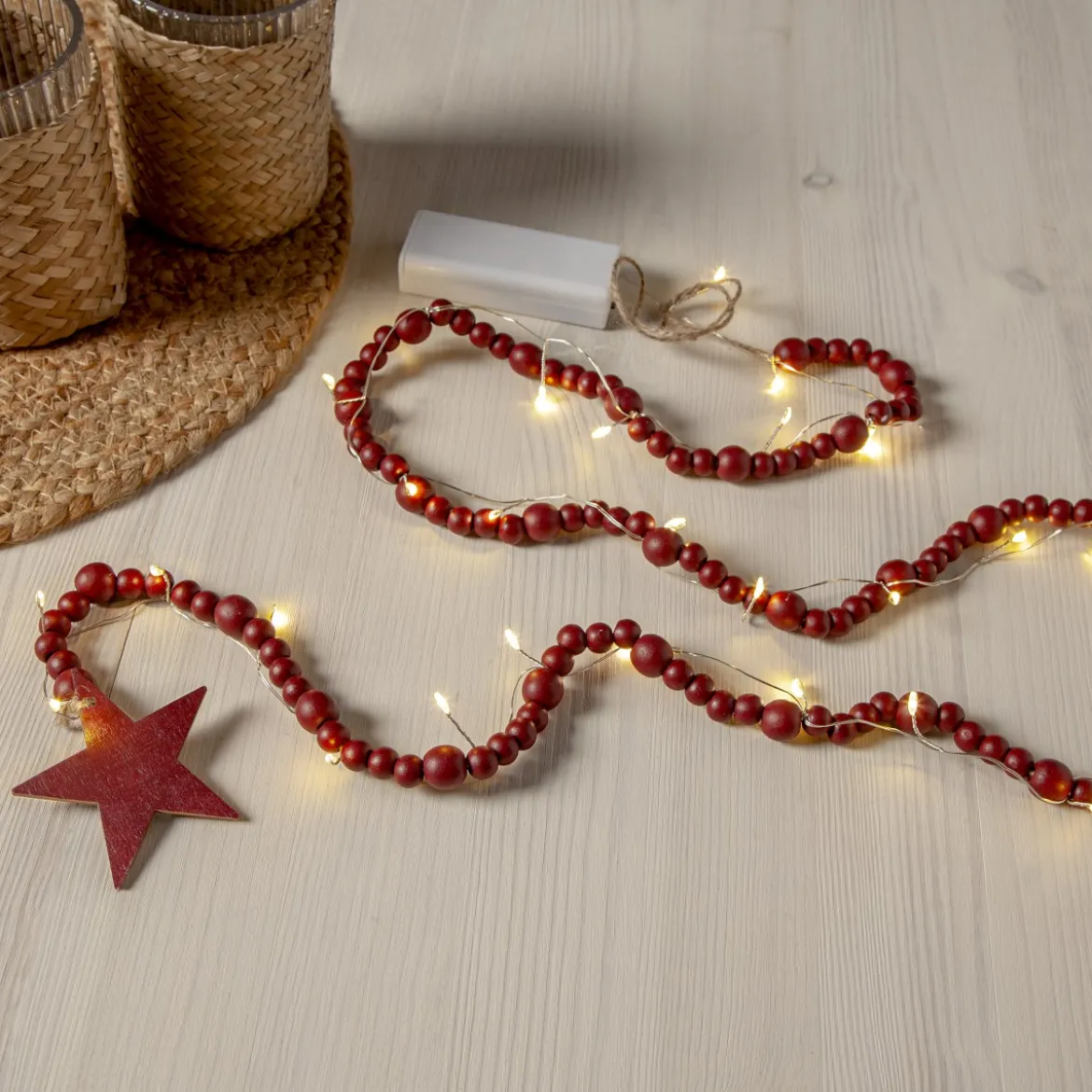 BEADY Ljusslinga 150cm 20LED Röd
