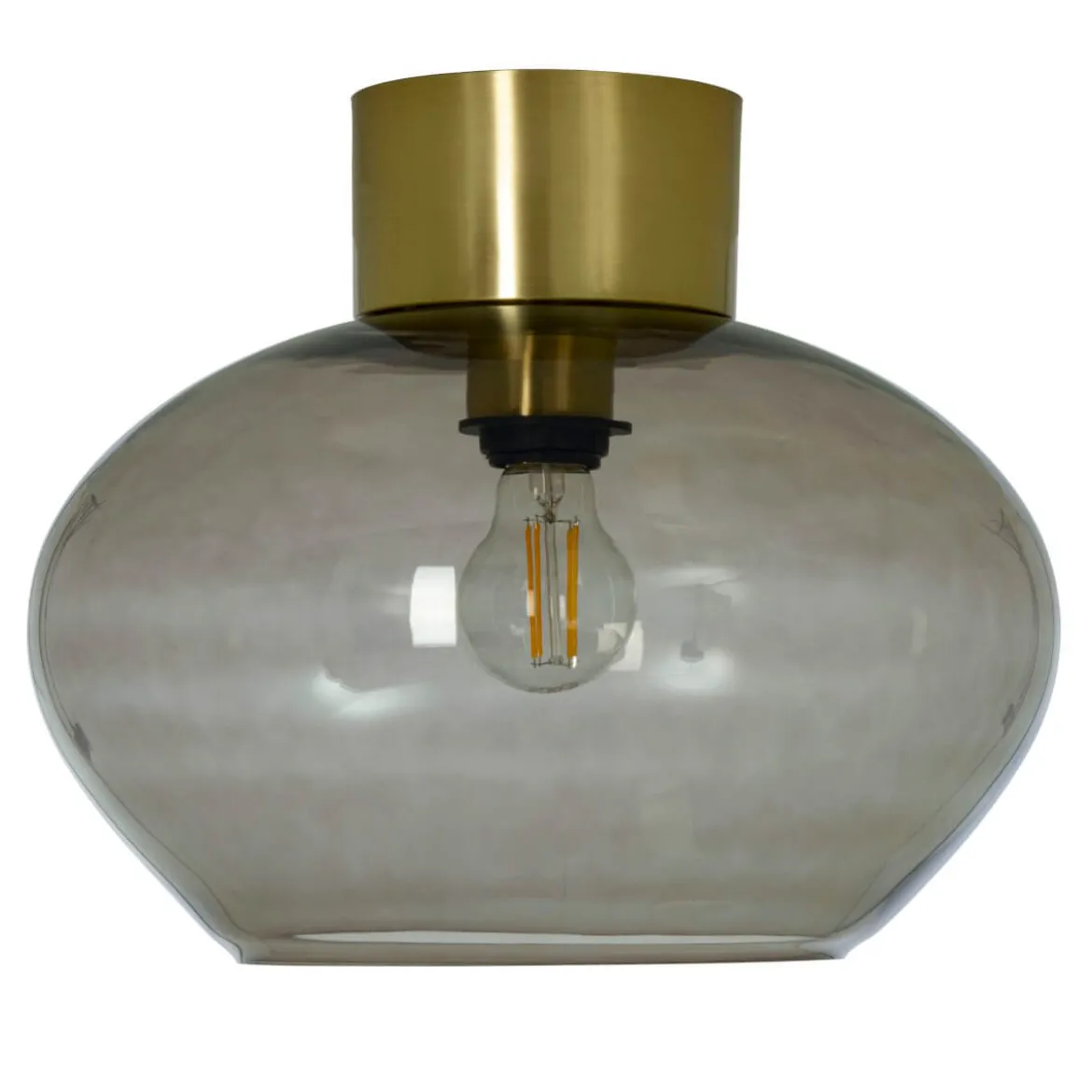BELL Plafond Stor 35cm Matt Mässing/Rök