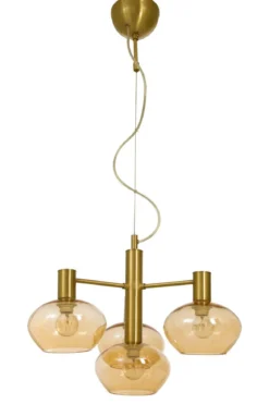 BELL Taklampa 4:a 47cm Matt Mässing/Amber