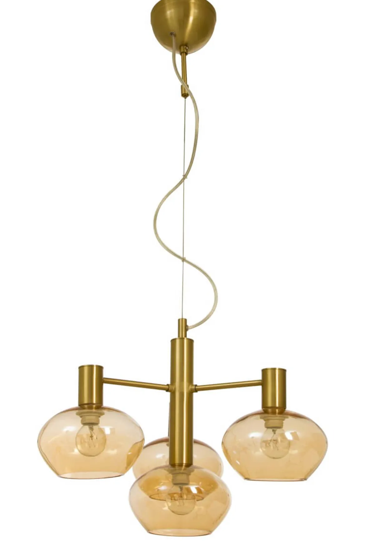 BELL Taklampa 4:a 47cm Matt Mässing/Amber
