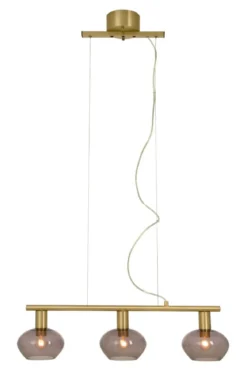 BELL Taklampa 3:a Rak 70cm Matt Mässing/Rök