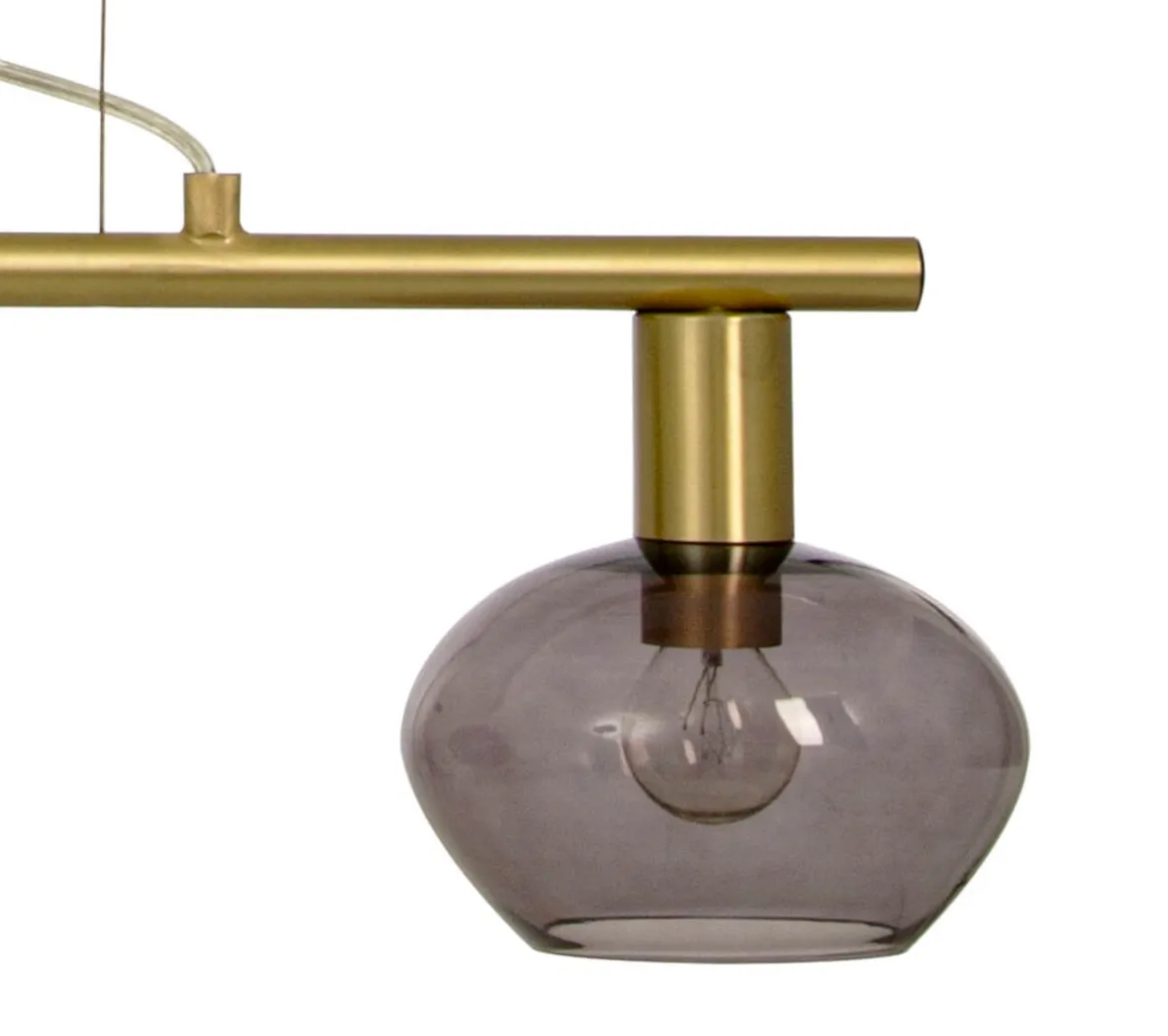 BELL Taklampa 3:a Rak 70cm Matt Mässing/Rök