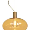 BELL Taklampa 35cm Matt Mässing/Amber