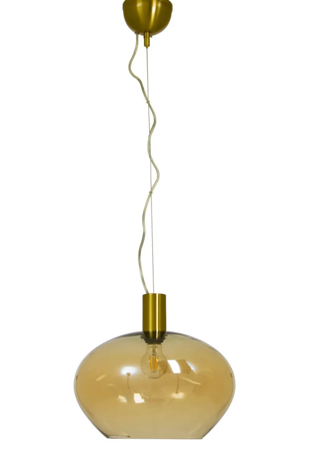 BELL Taklampa 35cm Matt Mässing/Amber