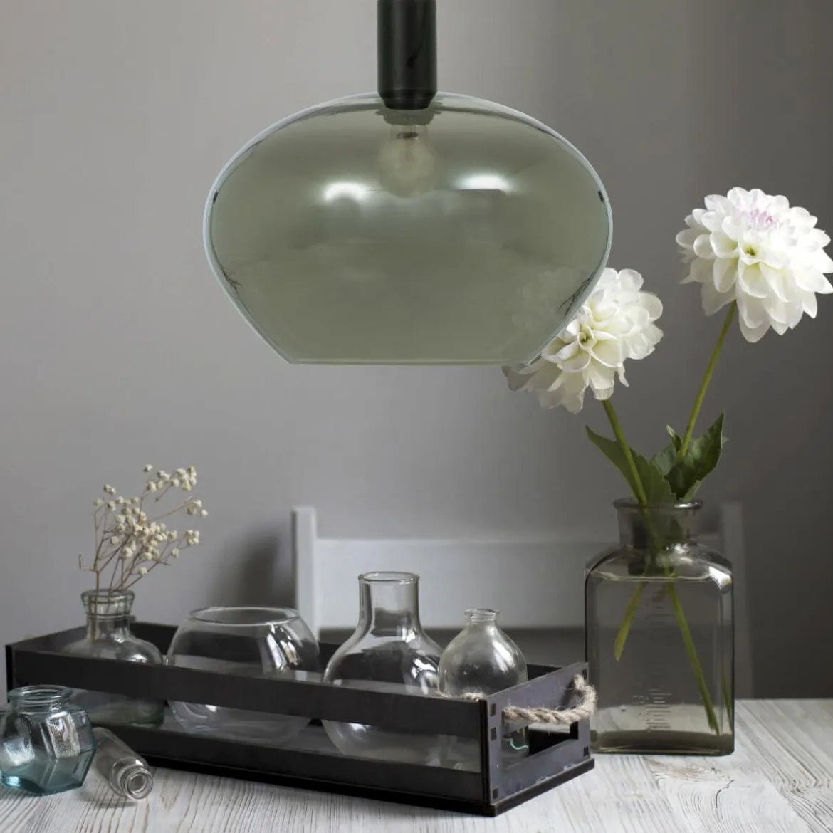 BELL Taklampa 35cm Svart/Rökgrå