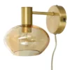 BELL Vägglampa 20cm Matt Mässing/Amber