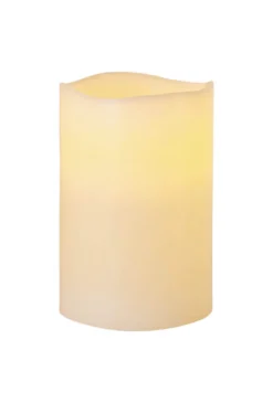 BIG LED-Blockljus 15cm Elfenben