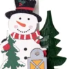 BILLY Ljusstake snögubbe 14cm Flerfärgad