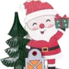 BILLY Ljusstake Tomte 14cm Flerfärgad