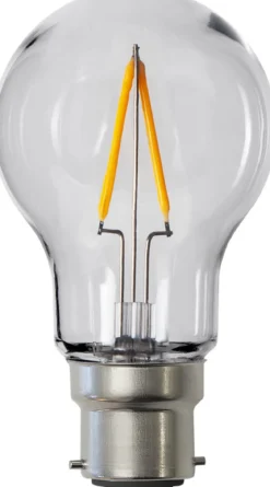 B22 Klot PC Cover 1W 2200K 80lm Klar LED-Lampa