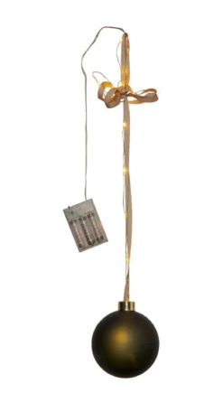 BLISS Glaskula Batteri 11cm 16LED Grön