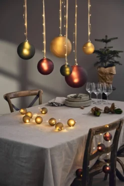 BLISS Glaskula Batteri 11cm 16LED Guld