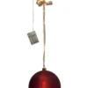 BLISS Glaskula Batteri 21cm 20LED Röd