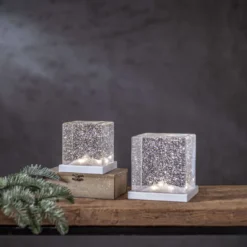 Bordsdekoration Frost Kub 11cm