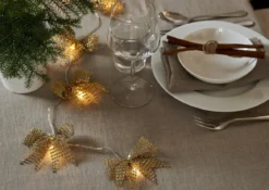 BOWIE Ljusslinga Batteri 2,25m 10LED Varmvit/Guld