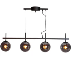 BOYLE Taklampa 4:a 117cm Svart/Rökgrå