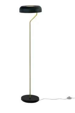 BREMEN Golvlampa 130cm Svart/Matt Mässing
