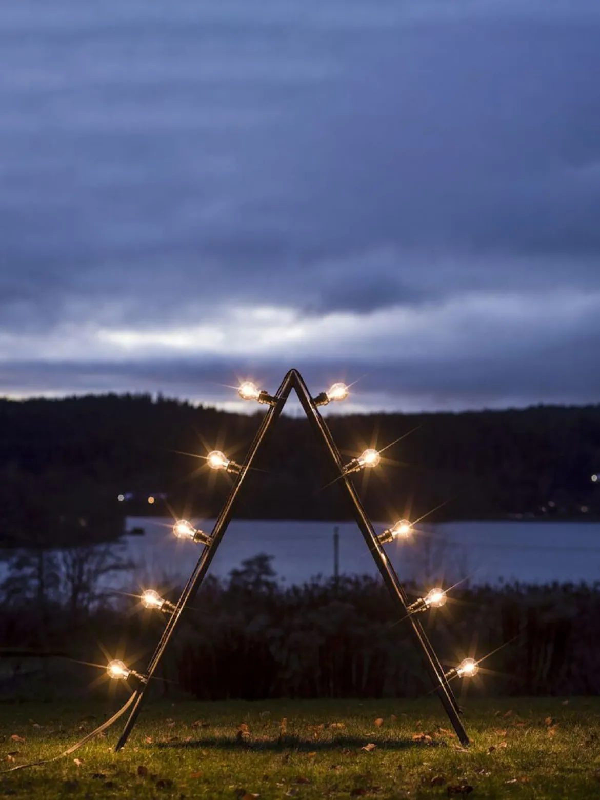 BRIGHT Ljusstake Utomhus 10L 120cm Corténstål/Klar