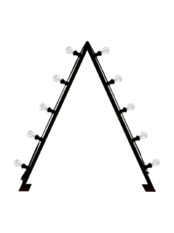 BRIGHT Ljusstake Utomhus 10L 120cm Svart/Klar